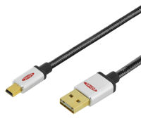 Logo Ednet cble usb 2.0 rversible type a vers mini b, haut dbit, connecteur a, 1,0m 84153 386739