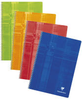 Logo Clairefontaine cahier reliure spirale 17x22 cm 180 pages grands carreaux papier 90g 419712