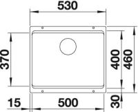 Logo Evier blancoetagon 500-u - granit muscade - 522235