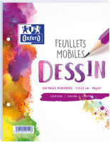Logo Oxford feuillets mobiles de dessin, 170 x 200 mm, 100 pages 5401939