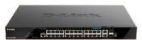 Logo Switch l3 20 ports giga poe/poe+  & 4*2.5gbase-t & 2 ports 10gbe & 2 ports 10g sfp+ poe 370w dgs-1520-28mp