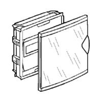 Logo Coffret mini encastr - porte isolante transparente - 1 range - 6+2 mod 001420