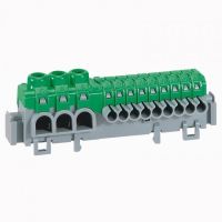 Logo Bornier de rpartition ip 2x - connexion auto - 3 bornes  cage - l 98 mm 005051