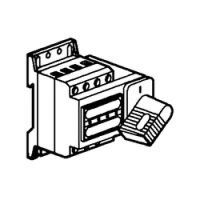 Logo Inter-sectionneur vistop - 32 a - 4p - cde front - poign�e rouge/plastron jaune 022302