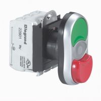 Logo Osmoz complet lum � double touche - affleurant/d�passant - vert/rouge - 230 v~ 023767