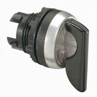 Logo Osmoz compo - bouton tournant lum - levier - 2 posit. fixes - 45� - noir - ip66 024060