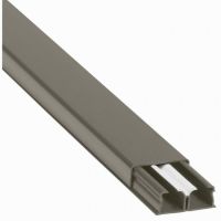 Logo Guide-c�bles marron 32x12,5 grande capacit� - 2 comp - l. 2,1 m 030078