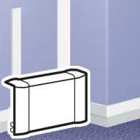 Logo D�rivation sur deux plans - pour moulure dlplus 60x20 et 75x20 - blanc 030226