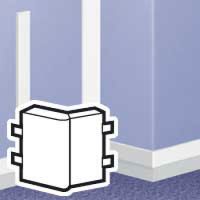 Logo Angle ext variable - pour moulure dlplus 60x20 - blanc 030292