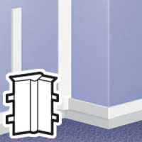 Logo Angle int variable - pour moulure dlplus 75x20 - blanc 030301