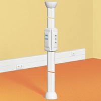 Logo Colonne dlp � �quiper - 4 compartiments - h. 2,70 m - blanc 030703