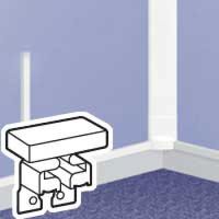 Logo Embout - pour moulure dlplus 32x12,5 - blanc 031203