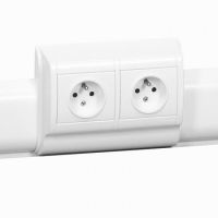 Logo Support mosaic 4 mod - pour pose sur plinthe dlp 80/120x20 - blanc 031693