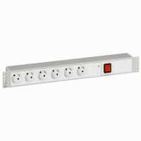 Logo Bloc d'alimentation (pdu) 19'' lcs� -230v~- 6x2p+t+parasurtenseur+inter � voyant 033278
