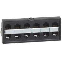 Logo Bloc doubleur tlphone/ethernet 100 base t - ftp - 9 contacts - lcs 033537