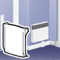 Logo D�rivation en t et angle plat - pour plinthe dlplus h. 20 - blanc 033670