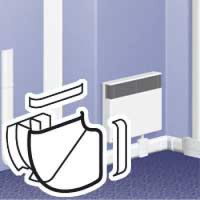 Logo Angle plat variable 85�-120� - pour plinthe dlplus 80x20 - blanc 033747