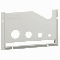 Logo Pochette ouverte autocollante pour plans - larg. 260 x h. 165 - gris ral 7035 036581