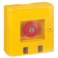 Logo Coffret de s�curit� ''bris de glace'' - coup de poing - jaune + voyant - saillie 038000