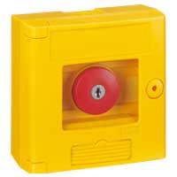 Logo Coffret de s�curit� ''bris de glace'' - coup de poing - jaune - saillie 038002