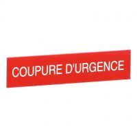 Logo Etiquette autocollante ''coupure d'urgence'' - pour r�f. 380 96/98 038092