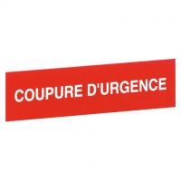 Logo Etiquette autocollante ''coupure d'urgence'' - pour coffret ''bris de glace'' 038094