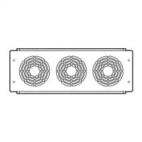 Logo Plaque 19'' - 3 u - avec 3 ventilateurs 230 v~ - gestion thermique baies - lcs 046488