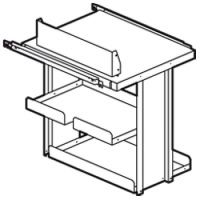 Logo Chssis coulissant-pr armoire pc altis, prof 600-reoit 1 uc et 1 imprimante 047290