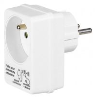 Logo Fiche double fonction - 250 v~ - 16 a - pour cde d�port�e - �clips - blanc 050362