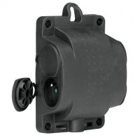 Logo Bloc multiprise caout - 4x2p+t - 16 a - anneau de suspension - noir 050480