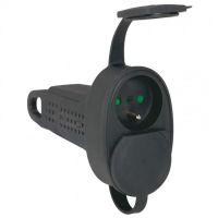 Logo Prolongateur multiprise caout - 2x2p+t - 16 a - anneau de suspension - noir 050575