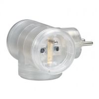 Logo Fiche multiprises - 16 a - 3x2p+t - 3 sorties lat�rales - transparent 050634