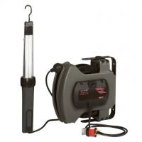 Logo Baladeuse fluo raccord�e - avec enrouleur � rappel auto - 230 v~ 050726