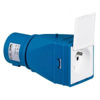 Logo Adaptateur industriel / domestique - 2p+t - 16 a - livr� mont� avec volet 052103