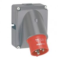 Logo Socle connecteur hypra - ip44 - 16 a - 380/415 v~ - 3p+n+t - plast 052174