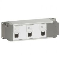 Logo Bloc nourrice - 3 x rj 45 cat.6 ftp 1 mod + 2 obturateurs 1 mod - � c�bler 053496