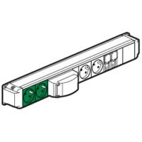 Logo Bloc nourrice - 4x2p+t (vertes, blanches) + 2xrj45 + 1 inter horaire - � c�bler 053499