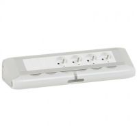 Logo Bloc bureau 4x2p+t + 4 obturateurs 1 mod- � c�bler- gris 053517