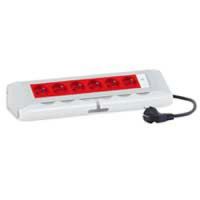 Logo Bloc bureau - 6x2p+t � d�trompage + 1 inter lumineux - avec cordon 053528