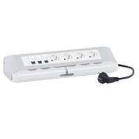 Logo Bloc bureau - courants fort/faible- 4x2p+t + 3xrj 45 cat.6 ftp 1 mod-avec cordon 053533