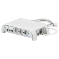 Logo Bloc salle de r�union table centrale - 8x2p+t + switch 6 ports - cordon 2p+t 053575