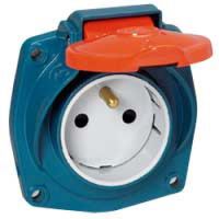 Logo Socle tableau ml - ip44 - 16 a - 200/250 v~ - 2p+t - m�tal 053901