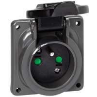 Logo Socle tableau hypra - ip44 - 16 a - 250 v~ - 2p+t - brochage dom - plast 053903