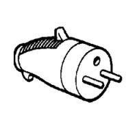 Logo Fiche droite ml - ip44 - 16 a - 200/250 v~ - 2p+t - brochage dom - plast 053930