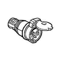 Logo Prise mobile ml - ip44 - 16 a - 24 v~ - 2p - caoutchouc avec collier d'amarrage 054728