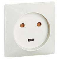 Logo Socle � encastrer 20 a - 2p+t - plaque 80x80 - � griffes 055432