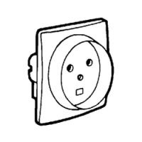 Logo Socle � encastrer 20 a - 2p+t - plaque 95x95 - � vis 055452