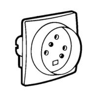 Logo Socle � encastrer 20 a - 3p+t - plaque 95x95 - � vis 055455