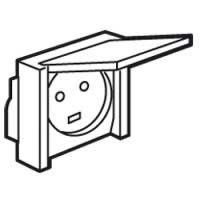 Logo Socle � encastrer - prise �tanche plexo 20 a - 2p+t - ip44-ik08 - gris 055703