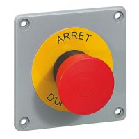 Logo Bouton d'arr�t d'urgence osmoz pour coffret p17 - plastron pr�-perc� 057740